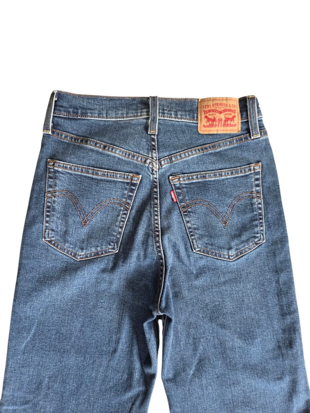 Levi's Ribcage Bell Jeans Medium Wash Stretch 26x28 - Picture 7 of 7